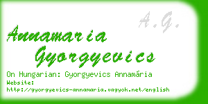 annamaria gyorgyevics business card